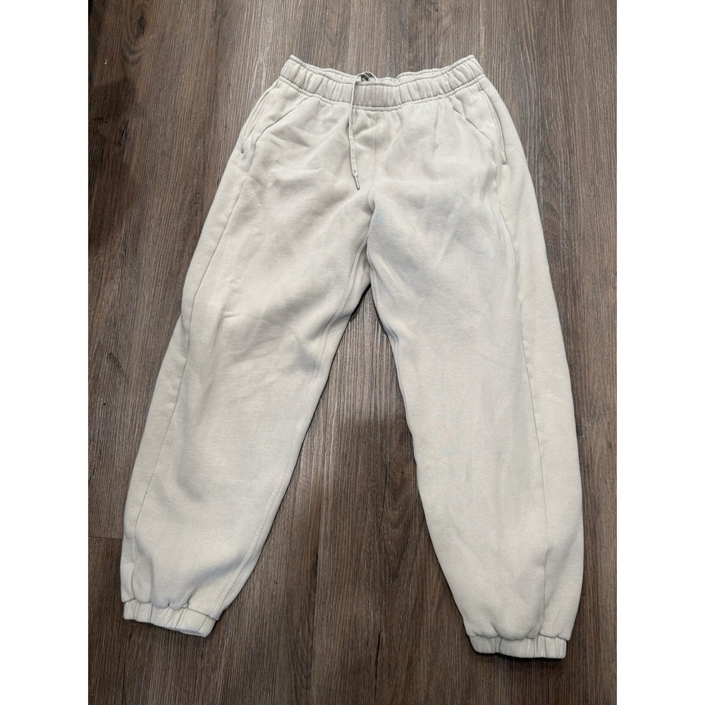 Lululemon Scuba mid-Rise Jogger‎ Cream oversized Sweatpants Sz S LW5GI0S
